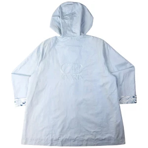 Christian Dior Blue Embroidered Anorak Jacket L Button Up Long Womens - Picture 1 of 8