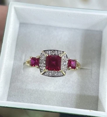 10k Yellow Gold Ruby Ring  - Image 1 of 4