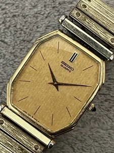 Seiko Tank Mens 7430-5130 Gold plated gents dress watch no date model vintage  - Picture 1 of 9
