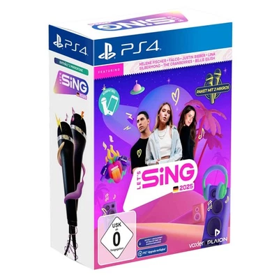 PLAION Lets Sing 2025 mit deutschen Hits inkl 2 Mikros Mikrofone Sony PS4 NEU&OVP
