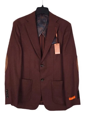 Tallia Men's Slim-Fit Textured Wool Blend Sport Coat Rust Solid 38R NWT - Image 1 of 4