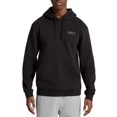 Sudadera con capucha polar para hombre PUMA ajuste regular canguro bolsillo frontal negra 2XL Foto 1 de 4