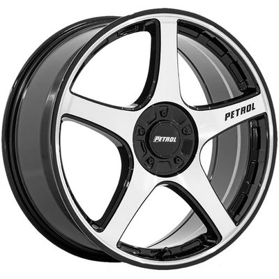 Petrol PE003 P2E 19x8 5x112/5x120 +35mm Black/Machined Wheel Rim 19" Inch - Image 1 of 4
