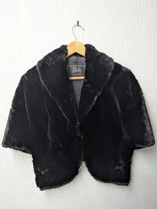 Vtg 1950s Bullock’s Los Angeles California Black Mink Fur Stole Shawl Wrap - Picture 1 of 9