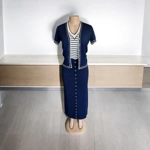 St. John knit Dress And cardigan set - Picture 1 of 8