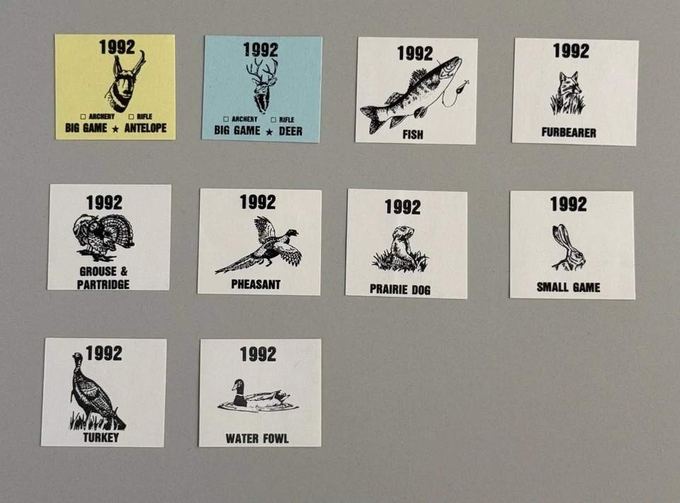 1992 Standing Rock Sioux Indian Reservation Gaming Stamps - SR# 1-10 - Image 1 of 1