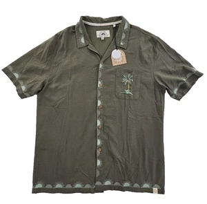 Camisa Free Planet Good Times Sunny Days Para Hombre XXL Verde Oliva Mezcla de Lino NUEVA - Imagen 1 de 15