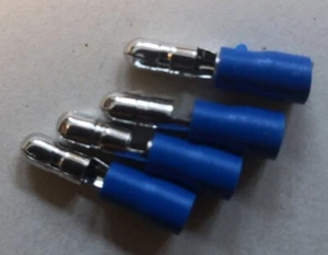 Rundstecker isoliert blau 1,5 - 2,5 mm² Kabelschuh Quetschverbinder 4 Stück - Bild 1 von 1