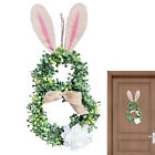 Easter Spring Rabbit Front Door Garland Simulated Green Plants Wreath Home Decor