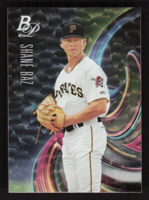2018 Bowman Platinum Top Prospects #TOP-85 Shane Baz Ice Pittsburgh Pirates - Image 1 of 2