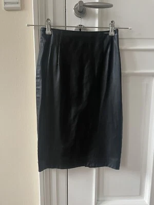 Guess Bleistift Rock Pencil Skirt Kunstleder Schwarz Reißverschlus Leather Black - Bild 1 von 4