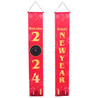  1 Pair of New Year Porch Couplet Festival Door Banner 2024 Year Door Banner