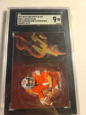 Justin Fields 2021 wild card mattie bllack orange 16/20 sgc 9