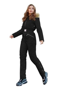 Monos de esquí de invierno para mujer Yousify deportes al aire libre impermeables -M- negros -NUEVOS - Imagen 1 de 4