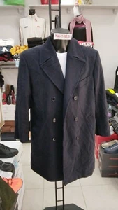 CAPPOTTO ROSSYN PARK Uomo Man Misto Cashemere Blu VINTAGE tg 48 MON1578LZ - Picture 1 of 8