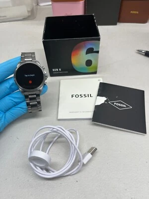 Fossil Gen 6 Touchscreen Smartwatch DW13F2 FTW4059V Gunmetal Gray USED / GOOD - Image 1 of 4