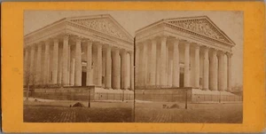 1860s Stereoview Photo Card church of Madeleine View Paris, France - Picture 1 of 2