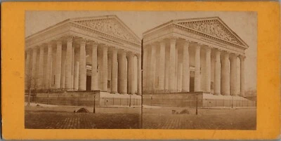 1860s Stereoview Photo Card church of Madeleine View Paris, France - Image 1 of 2