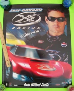 1989 JEFF GORDON / NASCAR "XS RACING GAME" WERBEPLAKAT 18 x 22 XLNT+ - Bild 1 von 1