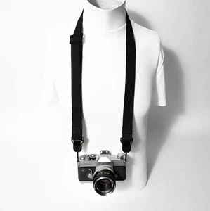 Camera Strap Military Black Canvas Adjustable w/ 28-54" & Peak Design Anchors - Picture 1 of 15