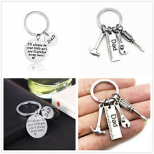 Cute Father’s Day Gift Stainless steel Keyring Family Daddy Dad Hero Love Keyfob