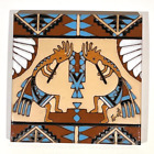 Vintage Clay Pottery Tile Kokopelli Mystery Folk Art Tucson Handmade Southwest