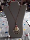 Long Multicoloured Beaded Pendant Necklace, String Chain