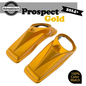 PROSPECT GOLD For Harley Touring 14+ Advanblack 8" Saddlebag Speaker Lids - Picture 1 of 7