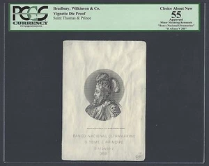 Saint Thomas & Prince Vignette Die Proof D. Afonso V , King of Portugal - Picture 1 of 2