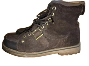 Stivali Polo Ralph Lauren uomo TG 11 D McAlton pelle scamosciata marrone fibbia robusta - Foto 1 di 10
