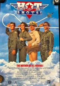 Póster promocional de la película Hot Shots 1991 25x37 Charlie Sheen, Cary Elwes (HYR) PB29 - Imagen 1 de 3