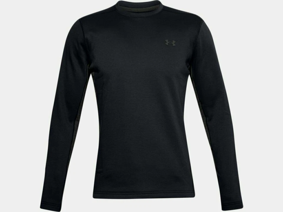 Under Armour Men's UA Extreme Twill Base Crew Shirt Black/Charcoal 1360449-001 - Image 1 of 1