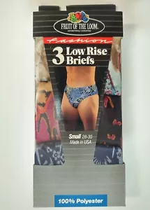 Paquete de 3 calzoncillos de tiro bajo Fruit of the Loom de colección para hombre pequeños 28-30 EE. UU. NOS - Imagen 1 de 5