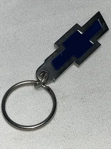 Bennet Chevrolet Chevy Cross Bow-Tie Classic Logo Blue Advertisement Keychain - Bild 1 von 4