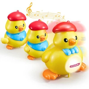 SYNCFUN Musical Duck Toy with 2 Baby Ducks, Repeats What You Say, Crawling Tu... - Picture 1 of 9