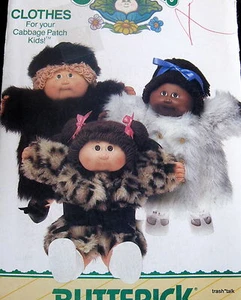 Cabbage Patch Doll Clothes Pattern B6984 Faux Fur Coat Hat w/ transfer FF - Imagen 1 de 2