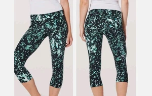 Lululemon FAST FREE Crop II Nulux 19" Pixel Haze Black Multi Leggings Gr. 4 - Bild 1 von 4