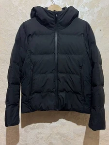 Uniqlo Mens Down Hooded Black Jacket Size S - Picture 1 of 20