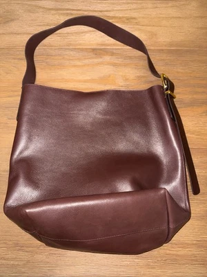 Madewell женщин необходимый ведро сумка с короткими ручками Дамская сумка кожи шоколад изюм коричневый - Изображение 1 из 4