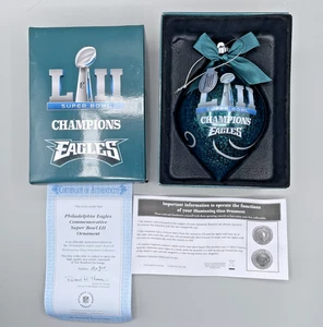Philadelphia Eagles Glas Ornament Super Bowl LII Champs Illuminating Bradford - Bild 1 von 11