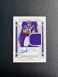 2024 National Treasurs Football Daunte Culpepper Material Treasrues Auto 39/49 - Picture 1 of 5