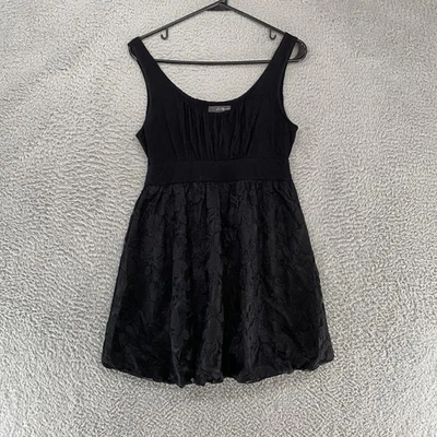 Twenty One Y2K Dress Womens Small Black Lace Bubble Babydoll Whimsigoth - Image 1 of 4