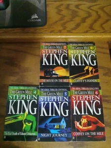 The Green Mile Paperback Set Parts 2-6 1996 Stephen King First Printing 1996 - Imagen 1 de 1