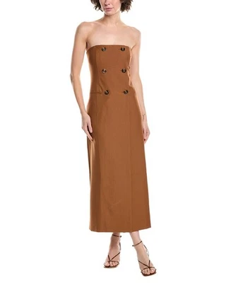 Vestido midi para mujer Jl Luxe marrón 0 Foto 1 de 3