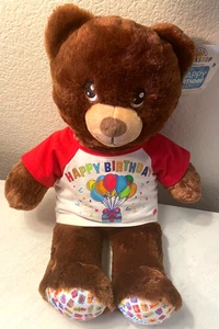 Build-a-Bear FELIZ CUMPLEAÑOS OSO con Camiseta Cumpleaños - ¡Excelente Estado! con etiquetas - Imagen 1 de 8