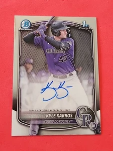 2025 Bowman Chrome Kyle Karros Auto 1st #CPA-KK Rockies - Picture 1 of 3