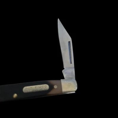 De colección. Cuchillo de bolsillo Schrade Old Timer EE. UU. 120T de una sola hoja forros y remaches de latón Foto 1 de 4