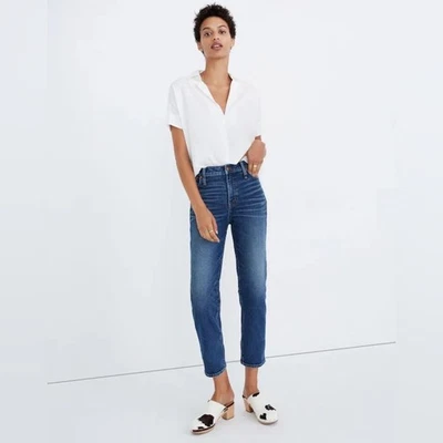 Madewell Mid-Rise Classic Straight Jeans in Carsondale Wash - Image 1 of 4