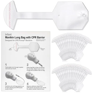 100 Pezzi CPR Manichino Protezione Viso Neonato Polmone Sacchetto di Ricambio... - Foto 1 di 6
