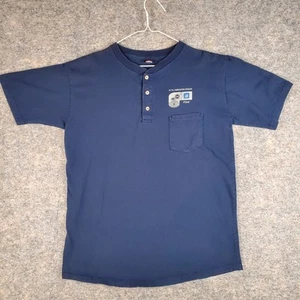Union Line Flint Metal Fabricating Division T-shirt Pocket Blue MENS 22x30 - Picture 1 of 10